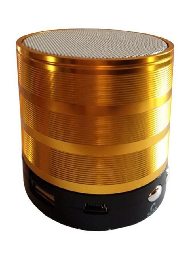 Bluetooth Speaker With Mic Gold