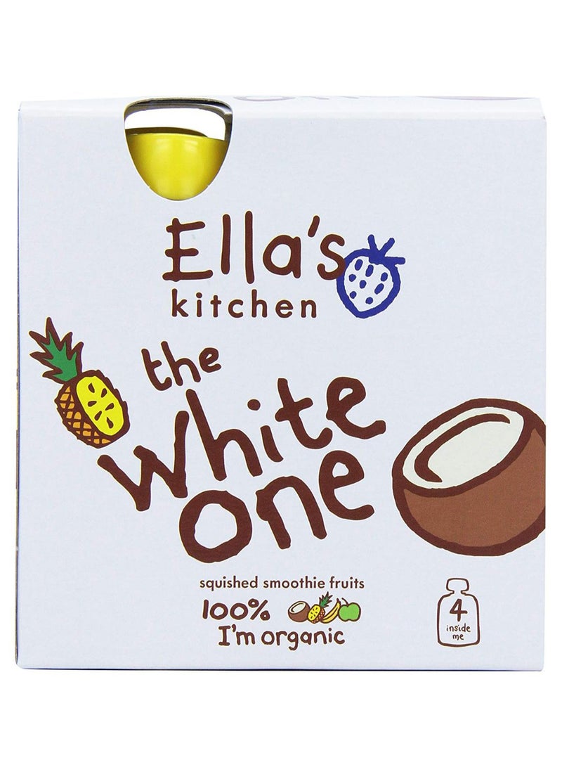 The White One Squished Smoothie Fruit 90grams Pack of 4