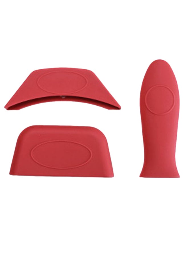 Generic 3-Piece Hot Handle Holder Sleeve Grip Cover Red  - Image 1