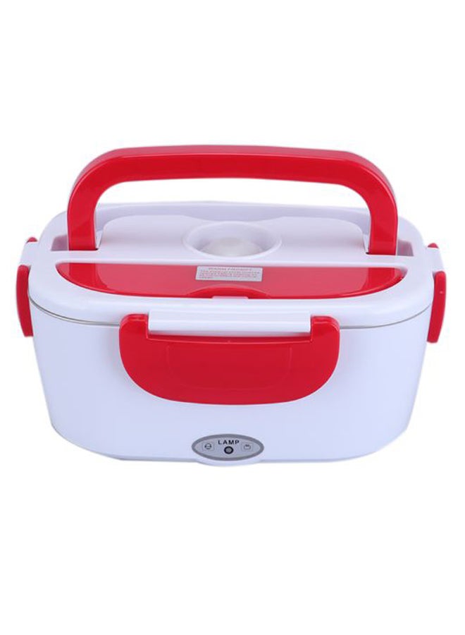 Portable Electric Heating Lunch Box With Car Plug Red/White