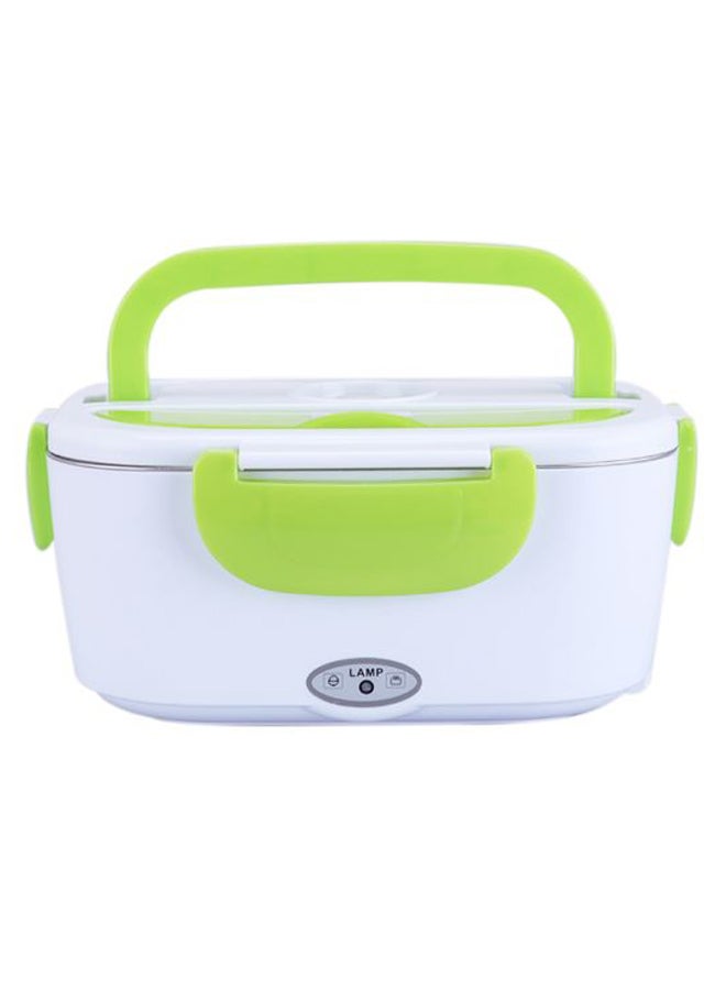 Portable Electric Heating Lunch Box With US Plug Green/White