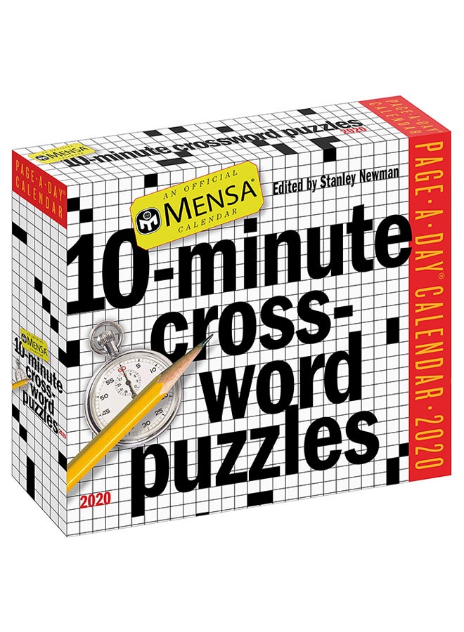 Mensa 10-Minute Crossword Puzzles Page-A-Day Calendar 2020 paperback english