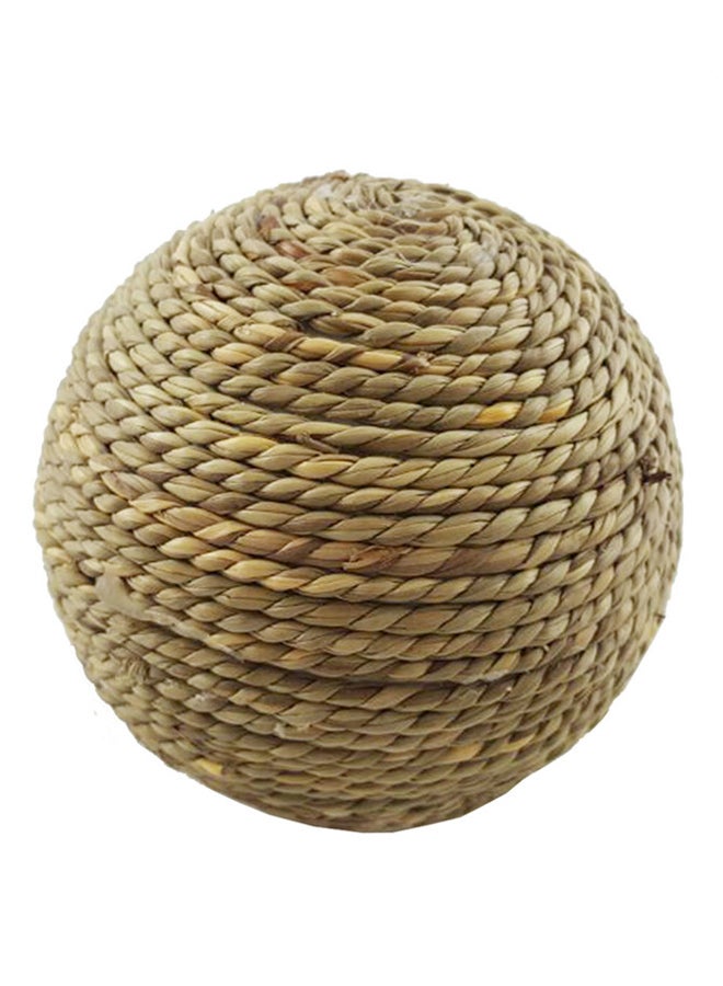 HENGZI Woven Grass Ball Brown 10cm