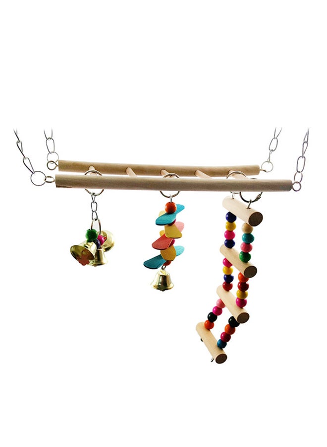 HENGZI Wooden Stairs Swing Ladder Multicolour 23 x 7.5 x 30cm