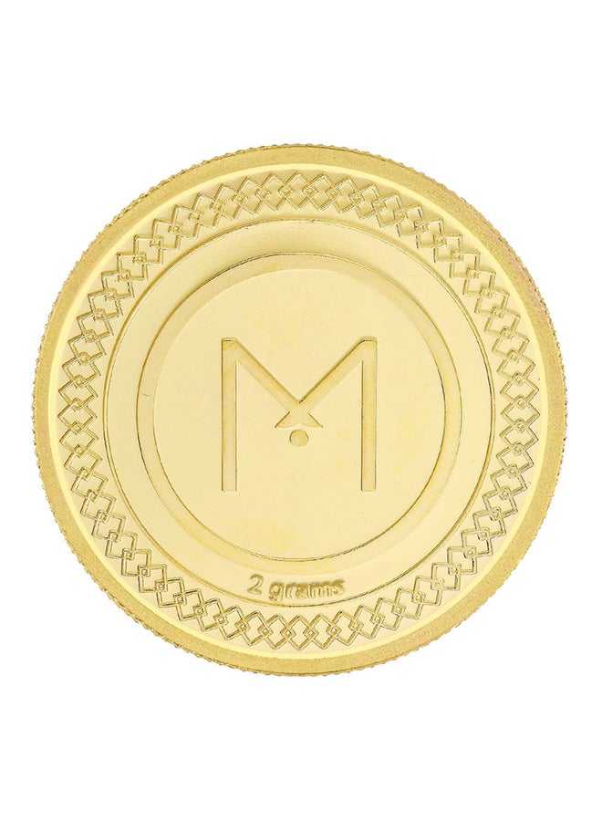 Malabar Gold and Diamonds - 22K 916 Purity 2 Gms Flower Gold Coin MGFL916P002G - Image 1