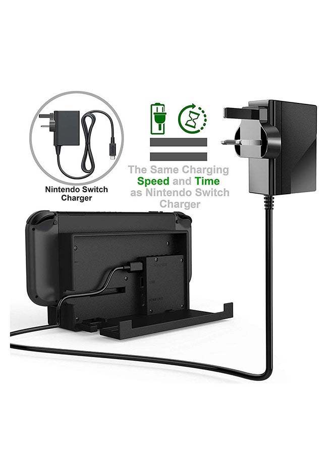 GameWill AC Adapter Charger Fast Charging For Nintendo Switch/Switch LITE Black - Image 2