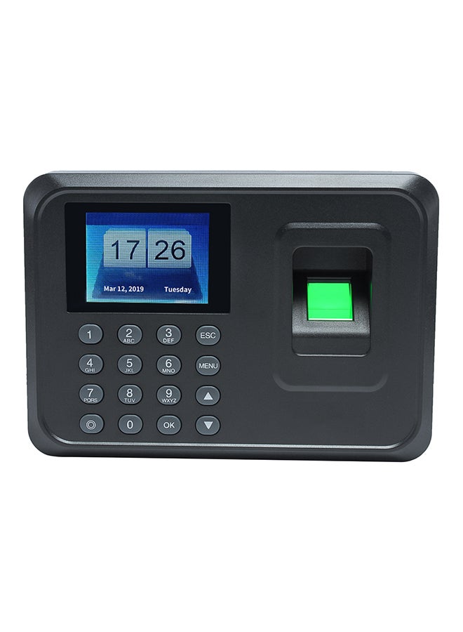Intelligent Biometric Fingerprint Password Attendance Machine Black