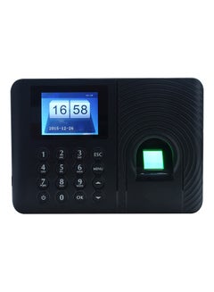 Intelligent Biometric Fingerprint Password Attendance Machine Black