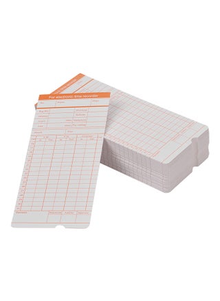 100-Piece 2-Sided Time Card Monthly Format Attendance Set White - v1561704470/N26887060A_1