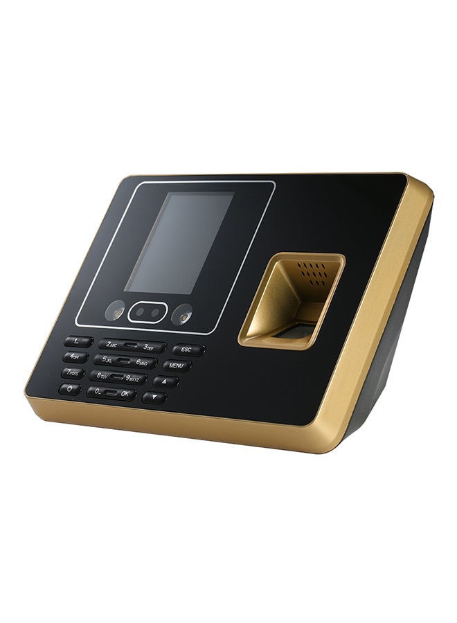 Generic Employee Biometric Fingerprint Attendance Machine Black/Gold 