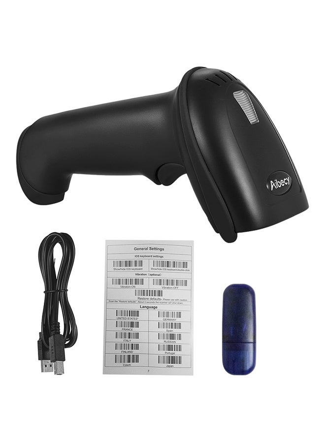 Generic USB Wired Handheld Barcode Scanner Black 