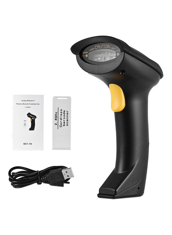 ماسح باركود لاسلكي أسود - Image 1