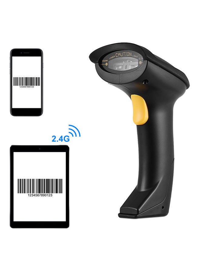 Generic 24G Wireless 1D Barcode Scanner Black  - Image 2