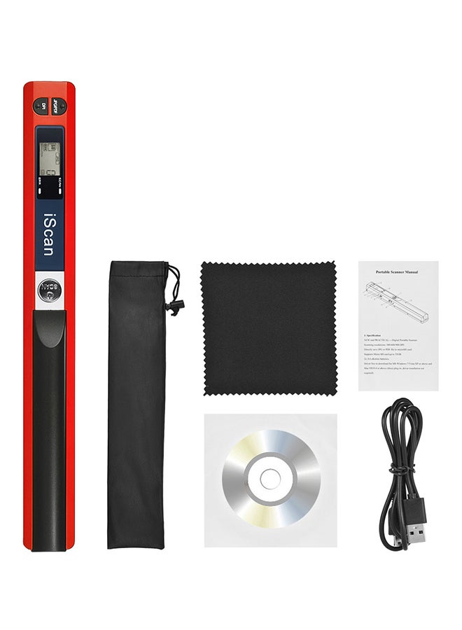 Generic Wand Wireless Scanner Red  - Image 1