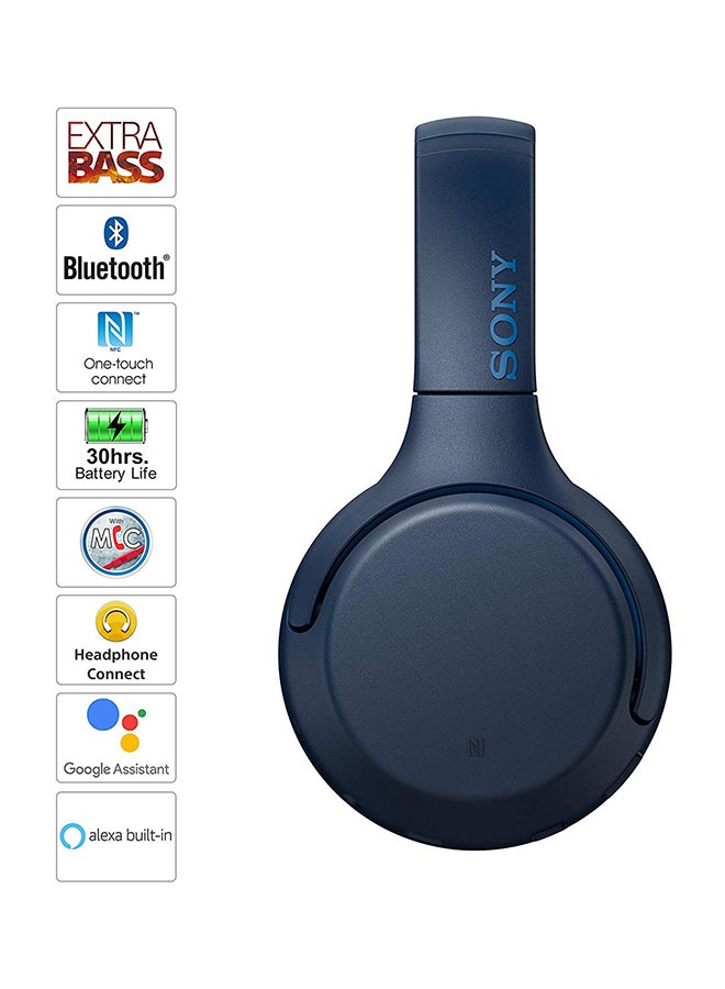 Sony - Bluetooth Over-Ear Headphone With  Mic Blue - Image 1