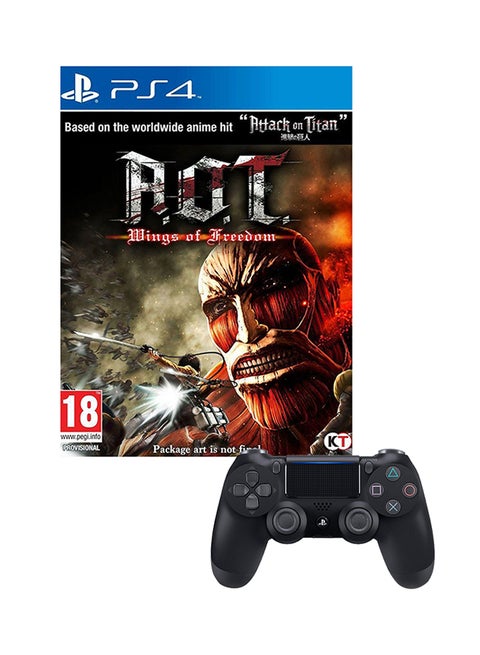 Attack On Titan Wings Of Freedom With DualShock 4 Wireless Controller - (Intl Version) - Adventure - PlayStation 4 (PS4)