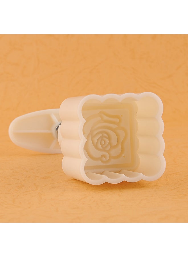 4-Stamps Moon Cake Decoration Mould Brown  - Image 4