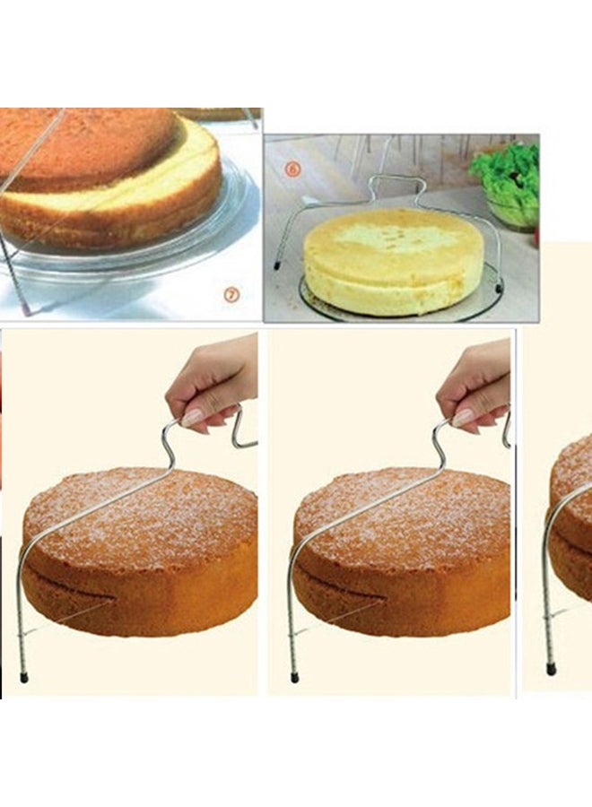 أداة لتقطيع الكعك مصنوعة من الستانلس ستيل فضي - Image 4