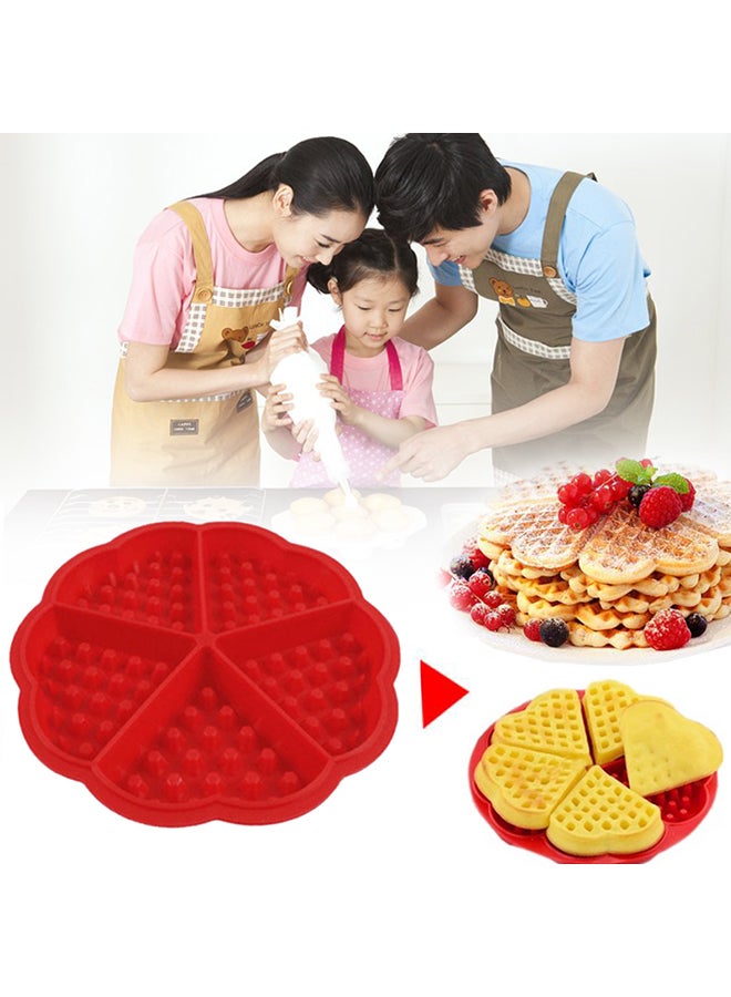 Silicone Heart Shape Waffles Pancake Baking Mould Red - v1561711205/N27090442A_5