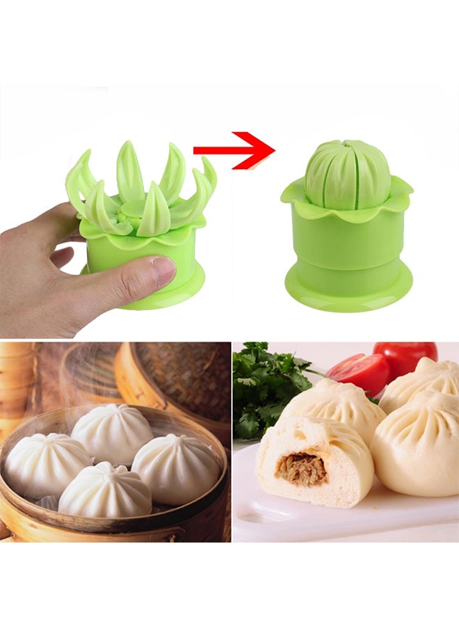 Lotus Shaped Bun Mould Pink/Green  - Image 4