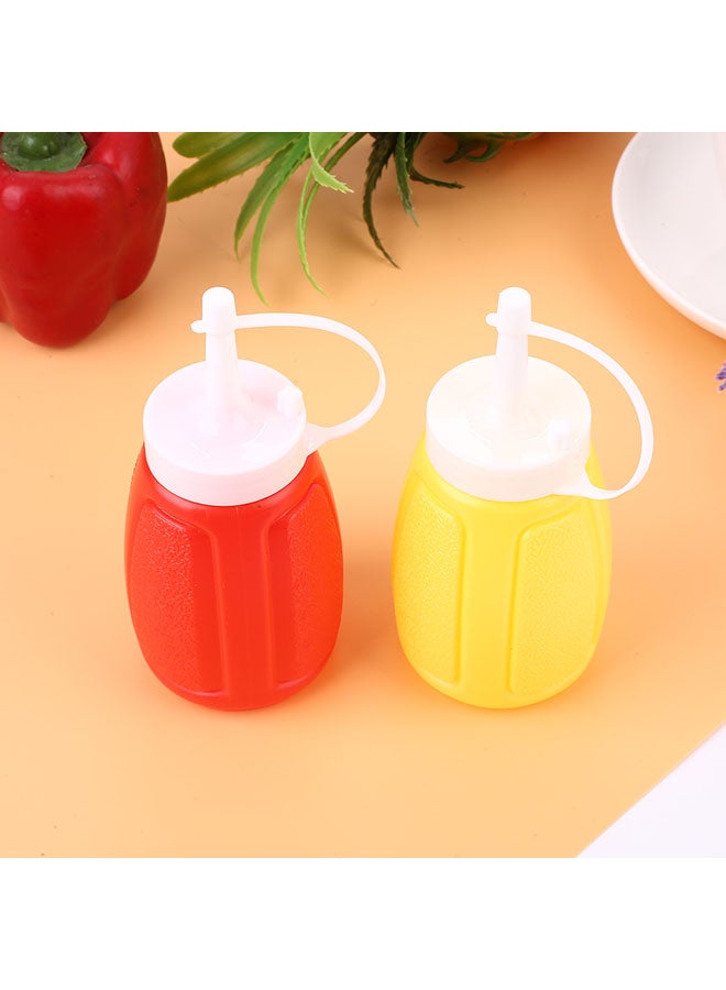 2-Piece Plastic Ketchup Squeeze Bottle Yellow/Red - Image 2