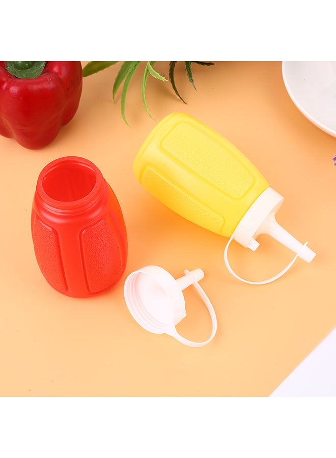 2-Piece Plastic Ketchup Squeeze Bottle Yellow/Red - Image 5