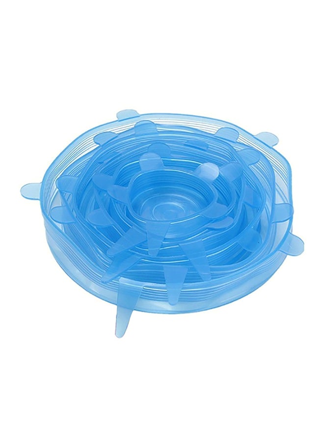 6-Piece Silicone Pot Blue 