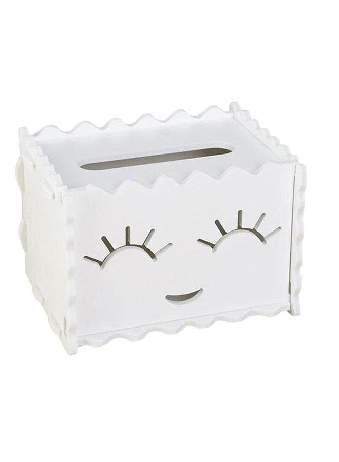 Paper Tissue Box Holder White 