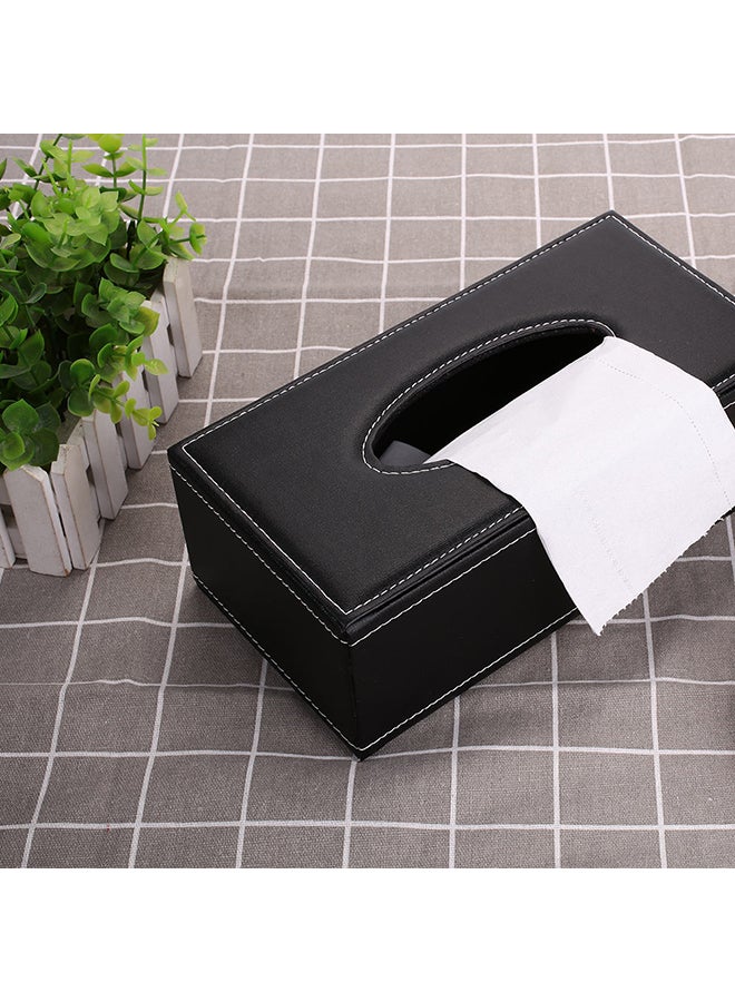Generic - Leather Tissue Box Black - Image 1