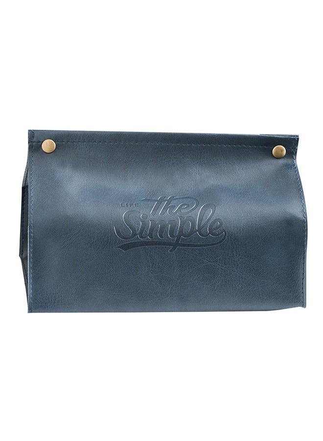Creative PU Leather Nordic Style Tissue Holder Blue 