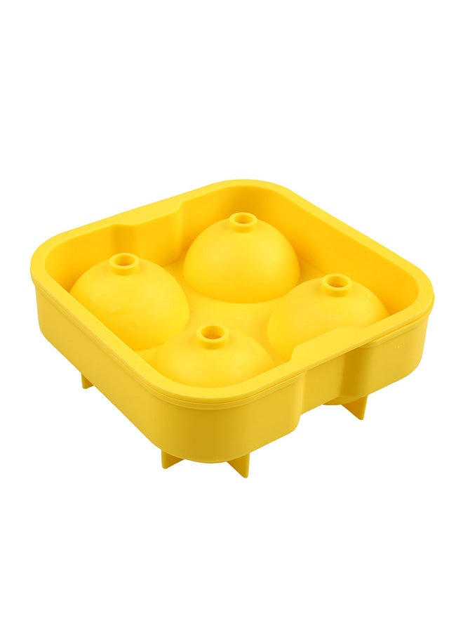 Silicone 4 Holes Ice Mold Yellow - Image 2