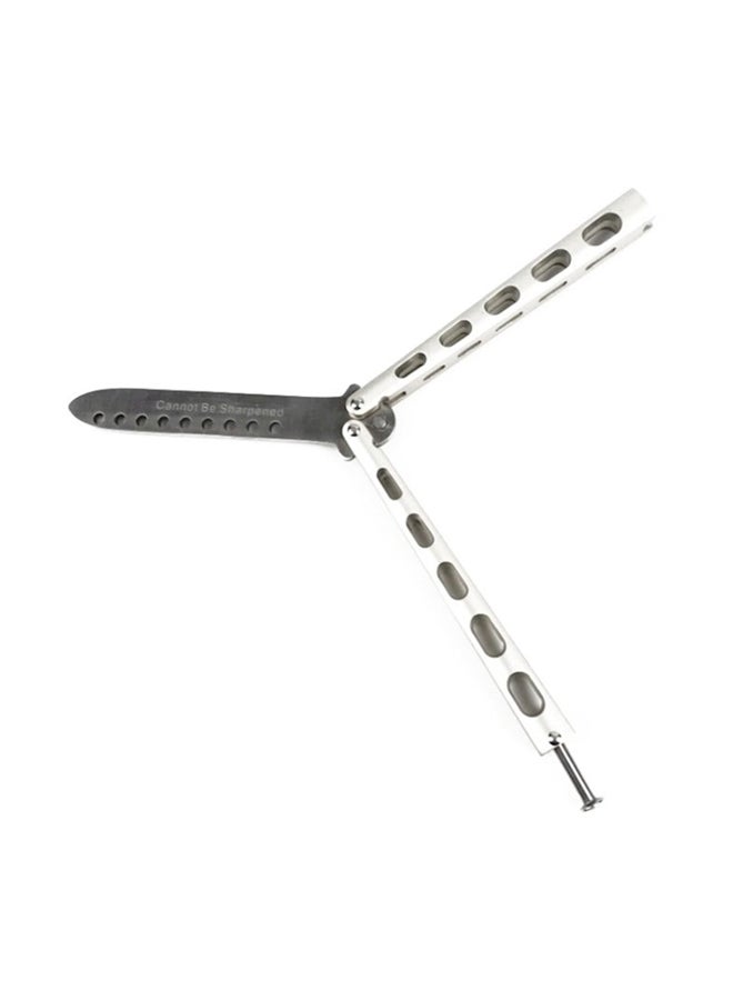Generic Metal Butterfly Style Knife Trainer Tool Silver - Image 2