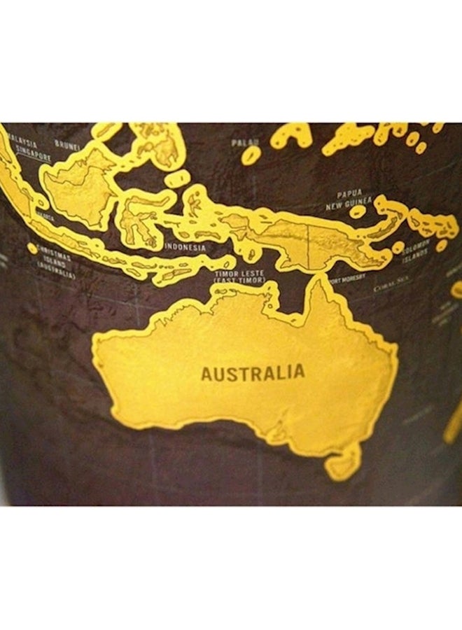 Generic - Personalized Scratch Off World Map Poster Black/Yellow - Image 1