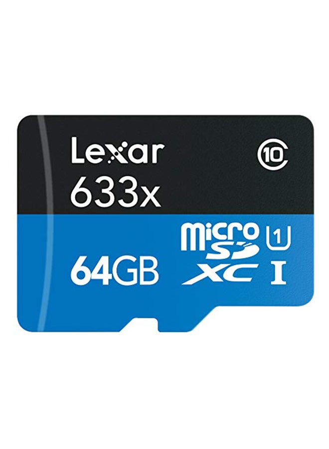 ليكسار - بطاقة Micro SDXC عالية الأداء 633x طراز UHS-I أسود - Image 1
