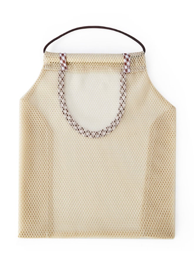 Fruit And Vegetable Hanging Storage Mesh Bags Beige 21 x 10.7 x 10.7centimeter 