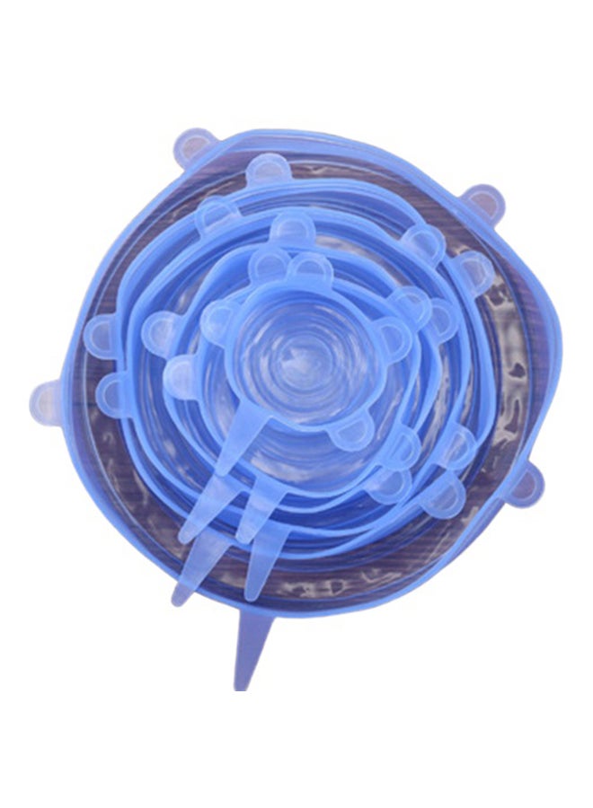 Generic 6-Piece Reusable Stretch And Seal Lids Multicolour 