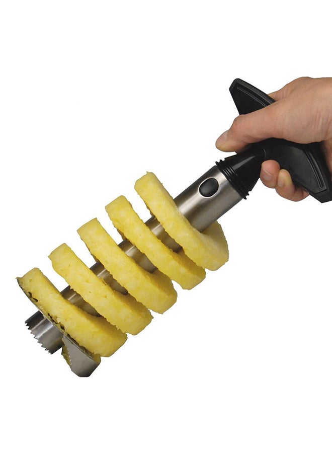 فلاج شيب أداة من الإستانلس ستيل لتقطيع الأناناس وإزالة اللب بسهولة فضي 220جرام - Image 2