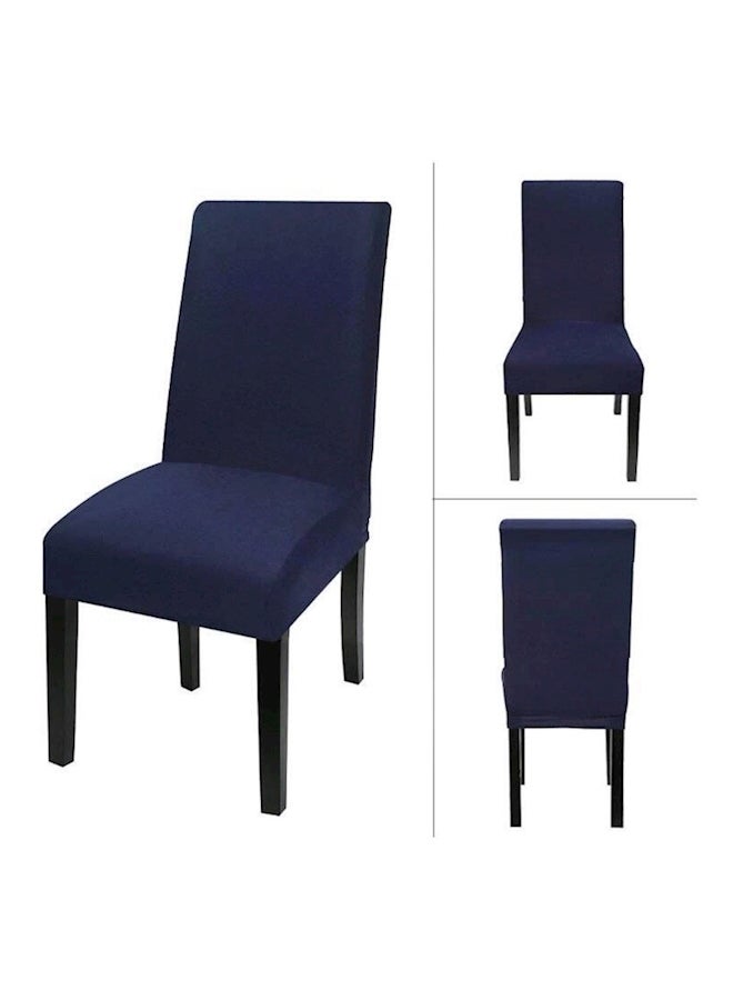 Generic - 6-Piece Soft Spandex Fit Chair Covers Blue - Image 1