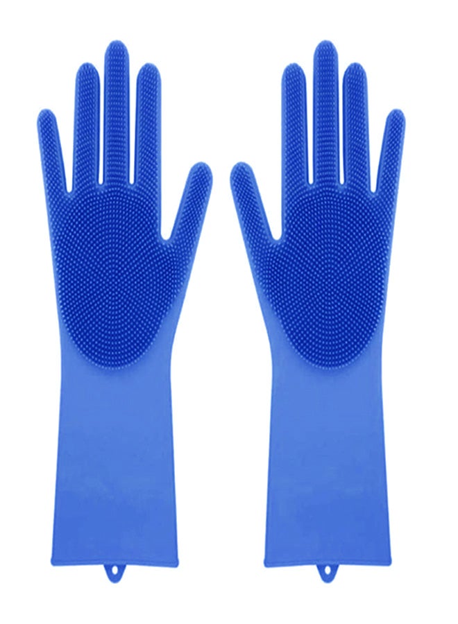 قفاز غسيل من السيليكون لون أزرق 300جرام