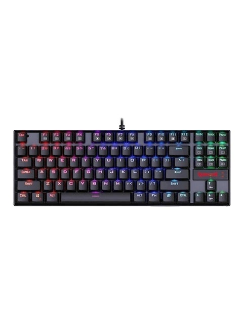 لوحة مفاتيح كومارا Rgb الميكانيكية للألعاب بـ 87 مفتاحاً وإضاءة خلفية زرقاء طراز K552