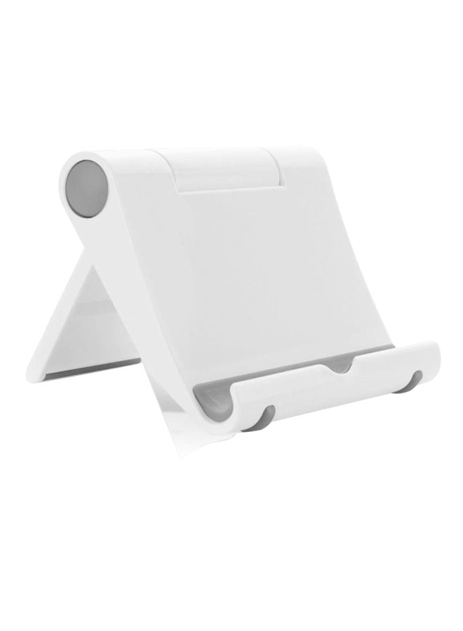Desktop Adjustable Angle Stand Tablet Holder White  - Image 1