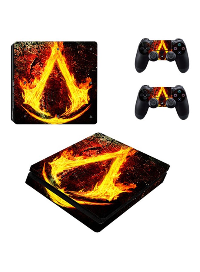 SKIN Fire Assassin's Creed Logo Skin For PlayStation 4 Slim 