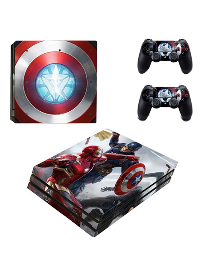 SKIN Iron Man And Captain America Skin For PlayStation 4 Pro 