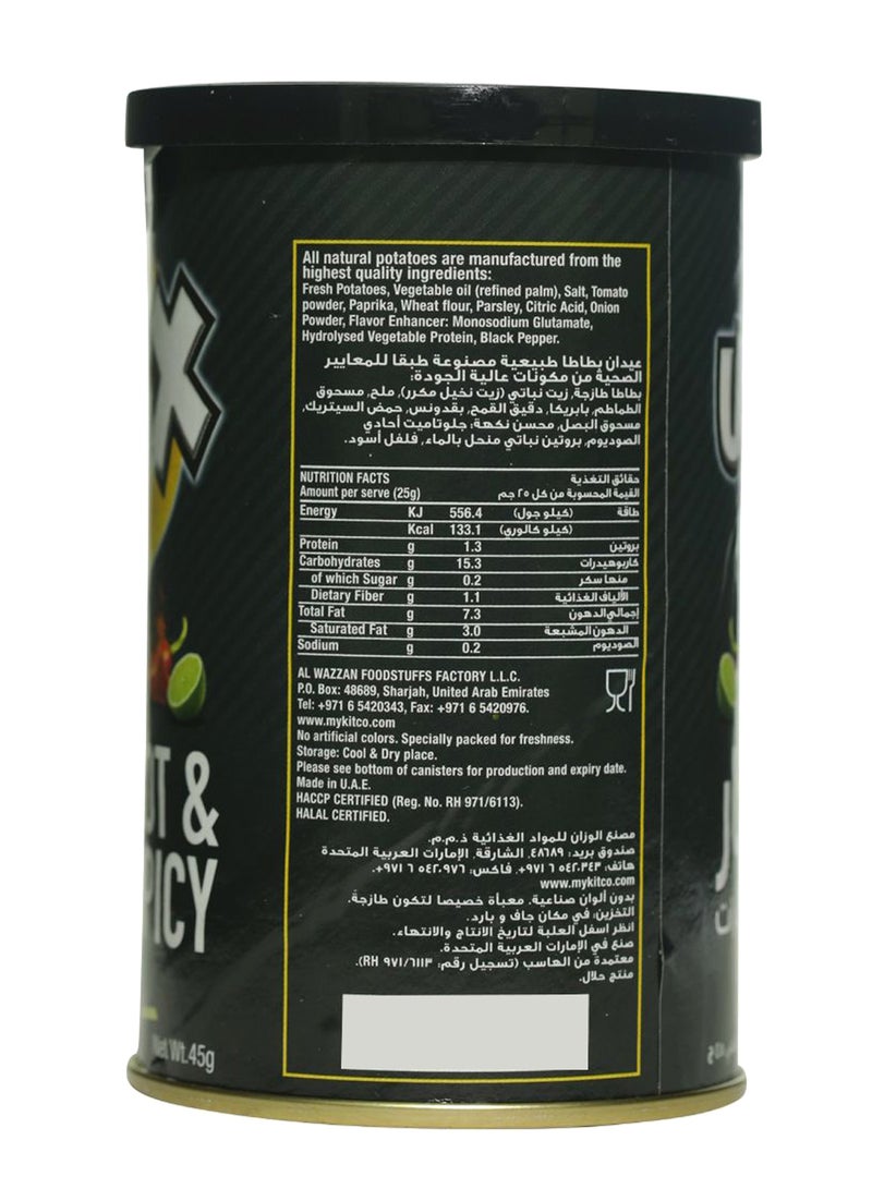 Kitco - Stix Potato Sticks Hot And Spicy Chips 45grams - Image 1