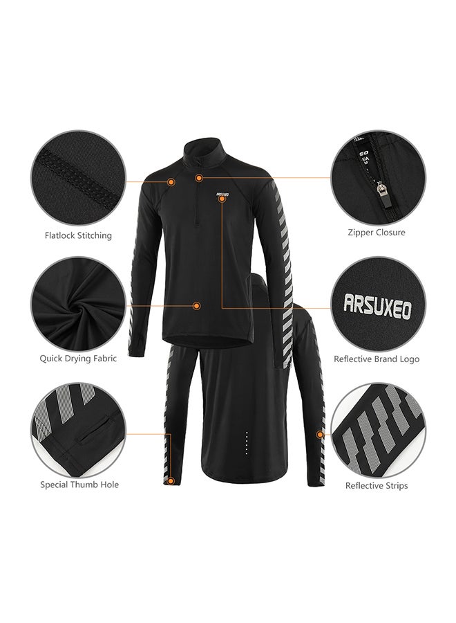 ARSUXEO Athletic Quick Dry Long Sleeve Jersey T-Shirt  - Image 2