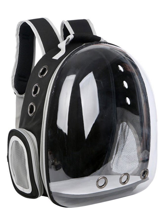 Generic Portable Space Capsule Breathable Pet Carrier Backpack Black/Clear 