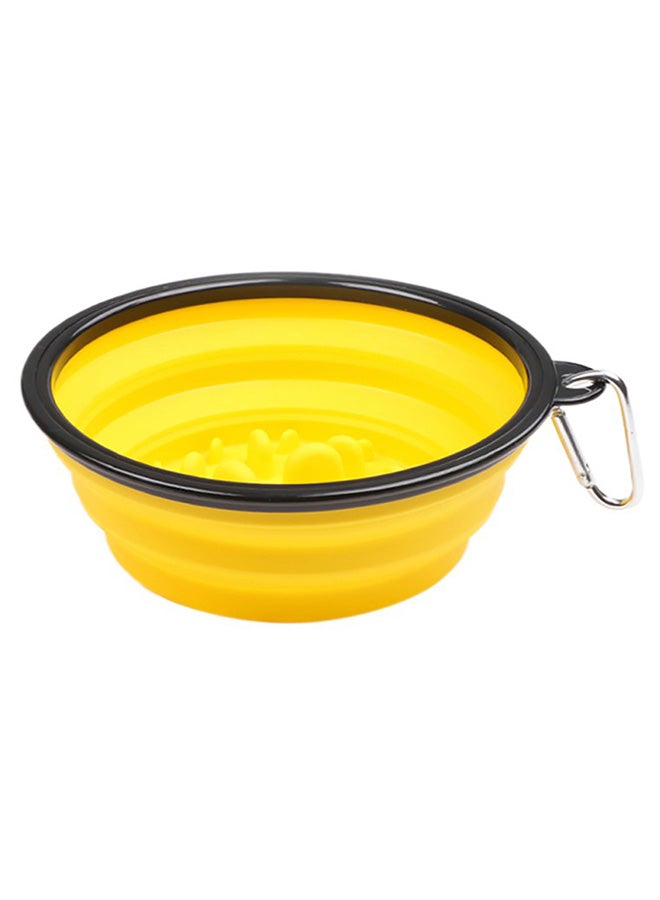 وعاء قابل للطيّ للحيوانات الأليفة أصفر 0.128كيلوجرام