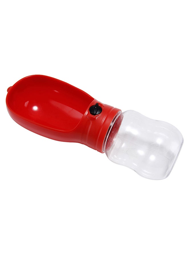 Portable Pet Drinking Bottle Red/Clear 0.195kg - Image 1