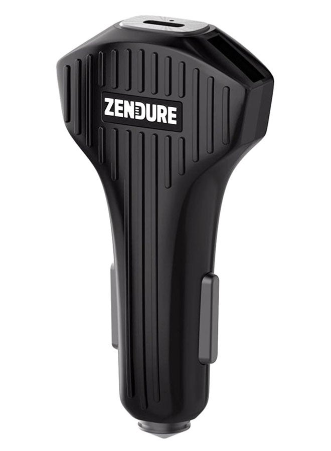 زينديور شاحن سيارة من السلسلة A بـ 3 منافذ تدعم تقنية PD + تقنية QC 3.0 وبقدرة 36 وات أسود