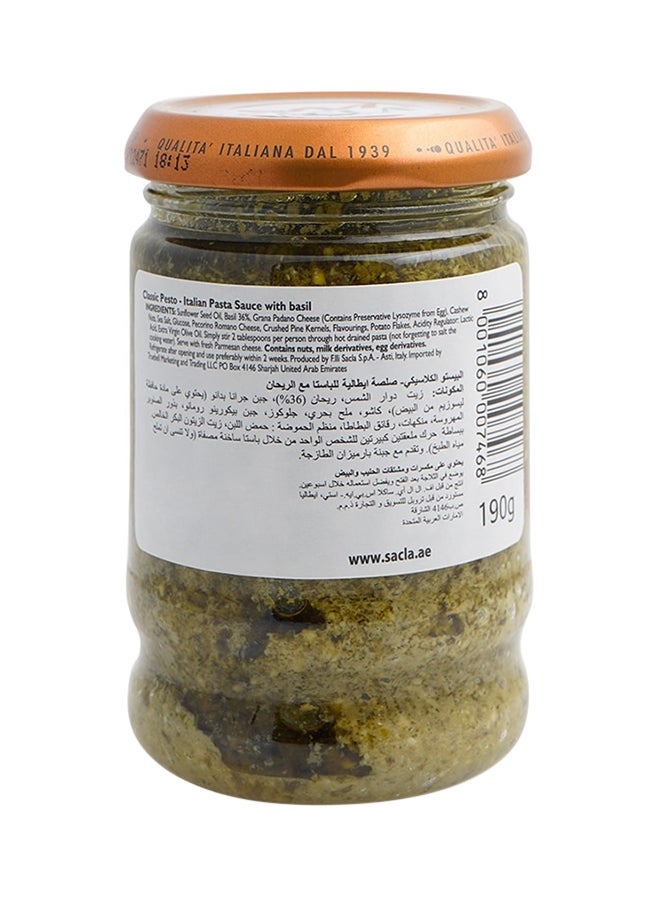 Sacla Pesto Classic Basi 190grams  - Image 2
